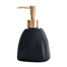 素色陶瓷洗劑罐 YT_RA536, 黑色, 1個