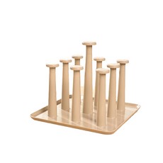 머쉬룸 플라스틱 컵 꽂이 건조대 YT_RA485, 베이지, 1개