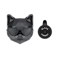 SCENT MONSTER 車用擴香夾 貓咪造型 騎士灰色 黑櫻桃香氛, 1入, 1個