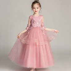 Edge Land女童款百合華麗洋裝