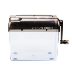 HIDDENTEM 家用迷你手動碎紙機 A6, 黑色, 單品