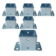 Wellgoods 地板固定用方形管接頭 75 L型, 6個