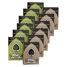 Ping Hold'em 撲克牌 2 x 6p 套組, 綠色, 棕色