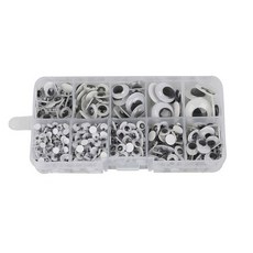 活動眼珠 娃娃眼睛鈕扣, 混色, 1套