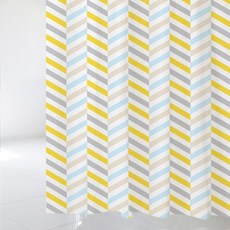 浴簾 SC54 L號 1800*1880mm+塑膠掛鉤 12入+窗簾桿白色組合, 1套