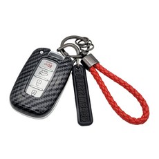 그린텍 카본 키케이스 현대 기아 B타입, 실버크롬 + 레드