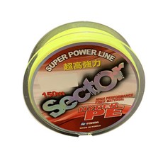 Sector 4股編織 超級PE釣線 150m, 螢光色