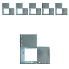 Well Goods方形管連接器 75 L型, 6個