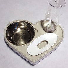 寵物愛心半自動餵水器, 灰色, 1個