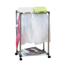 掀蓋式分類垃圾架 2格款, 混合顏色, 1個