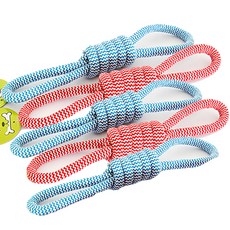 PET MORNING 狗之字形繩索項圈玩具, 隨機發貨, 5個