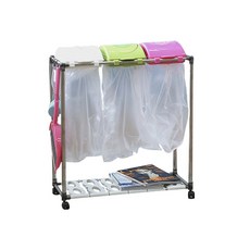 掀蓋式分類雙層垃圾架 3格款, 混色, 1個