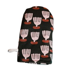 北歐風格圖案隔熱烤箱手套, 黑色的, 1個