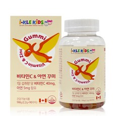 i-KLE KiDS 維他命C和鋅軟糖, 90顆, 1罐