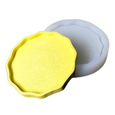 圓形盤子碟子矽膠模具, 單一顏色