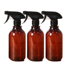 ROMANTIC NOVEMBER 噴霧瓶 520ml 3入 + 4款噴霧瓶貼紙組合, 1套, 棕色 + 黑色噴頭(無字樣)