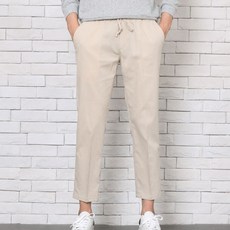 WITHJEANS 男款綁帶休閒9分褲