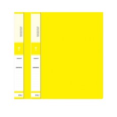 A4 直式活頁環透明文件夾 80p, 黃色, 2個