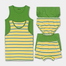 도리도리 남아용 스트라이프 무지 오가닉 속옷 6종 세트