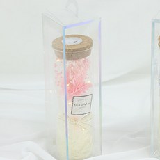 天使餅乾LED永生花瓶 PF-04, 粉色的
