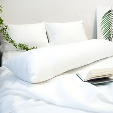 nathanael 顏料染色直筒型身體抱枕, 白色