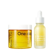 One-day's you 毛孔調理清潔棉片 60入+亮白安瓶精華 20ml, 1組