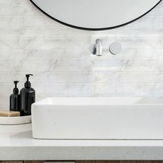 HYUNDAE sheet 3D立體PU磚紋磁磚壁貼 4入, 復古