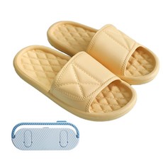 Pamera T115 粉彩浴室拖鞋 黃色 + 拖鞋架 藍色組合, 1個