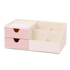 마켓A 다기능 대용량 펜 보관함, 핑크, 2단