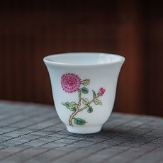 경덕진 분채 옥니 매란국죽 찻잔 국, 혼합색상, 1개