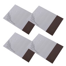 花朵剪影餐桌墊 4入, 灰色, 45 x 30 厘米