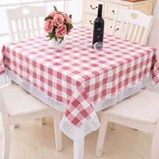 신데렐라데코 방수 테이블보 정사각, 피크닉 레이스, 4인용(137 x 137 cm), 1개