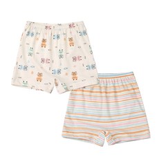 withorganic 孩童青蛙印花四角內褲2入組