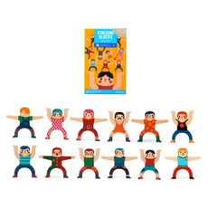 NOVEL LAND 人形堆疊塊 12入, 黃色