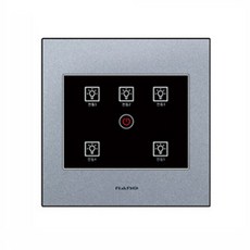 Victory Lighting Nano Art 觸控遙控開關 5開 珍珠灰, 1個