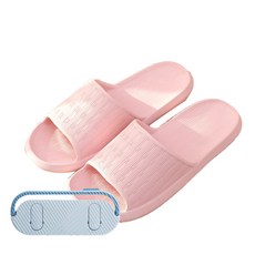 파메라 T125 파스텔톤 욕실 슬리퍼 + 슬리퍼 거치대, 핑크, 1세트