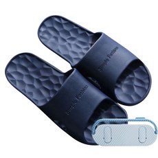 Pamera 馬卡龍色浴室拖鞋 海軍藍 T111 + 拖鞋架 藍色, 1個