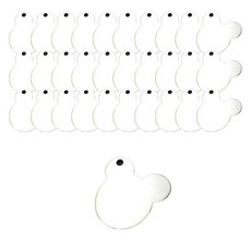 iD Laser不鏽鋼吊墜 小熊形狀, 單色, 50個