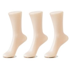 Madamade 磁吸底座塑膠男士腳模型 襪子模特兒, 膚色, 3個