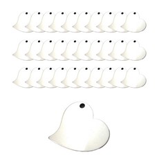 I Love Laser不鏽鋼吊墜心形, 單色, 50個