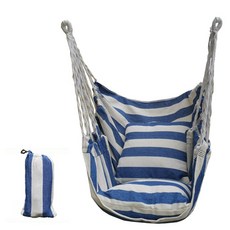 TCR 해먹의자 3.5 + 보관팩, 블루 + 화이트줄무늬, 1개