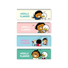 B FaMILY PP 週計劃器 4 件套, 象牙色、粉色、藍色、薄荷色