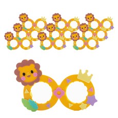 minhwashop EVA 幼兒動物眼鏡製作材料, 獅子(UDPEV0043), 10個