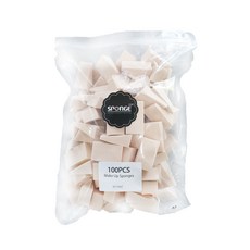 Sponge Pop 乳膠楔形一般三角海綿粉撲 100入 + 收納盒, 單一顏色, 1套