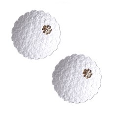 極簡工藝托盤 幸運草 2入, 金色