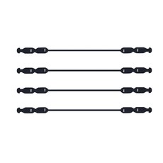 리파인드바이미앤주 실리콘 마스크 스트랩, 검정, 4개