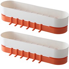 雙層旋轉置物架, 橘色, 2個