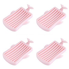 柔和鯨魚肥皂架, 粉色的, 4個