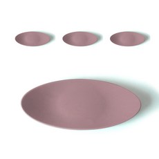 Refined Mi N uJu 矽膠橢圓筷匙架, 粉色的, 4個