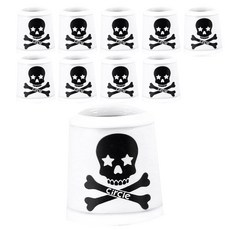 circle DESIGN GOLF 骷顱頭圖案球桿鐵圈套 10入, 白色的